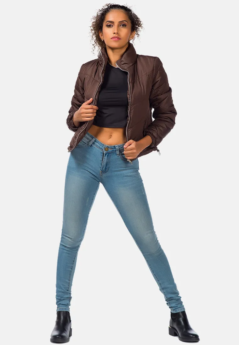 Long Sleeves Puffer Jacket By Ruw