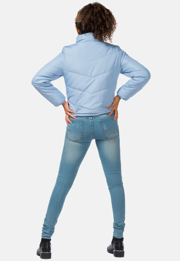 Long Sleeves Puffer Jacket By Ruw