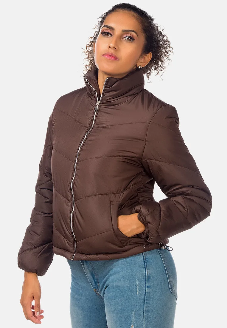 Long Sleeves Puffer Jacket By Ruw