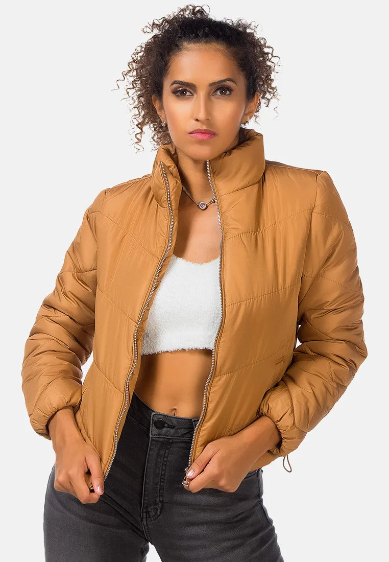 Long Sleeves Puffer Jacket By Ruw