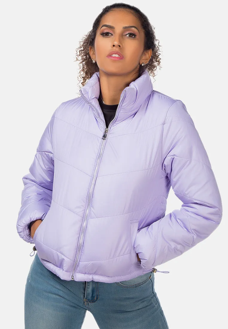 Long Sleeves Puffer Jacket By Ruw