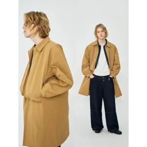 Long Tan Oversized Coat