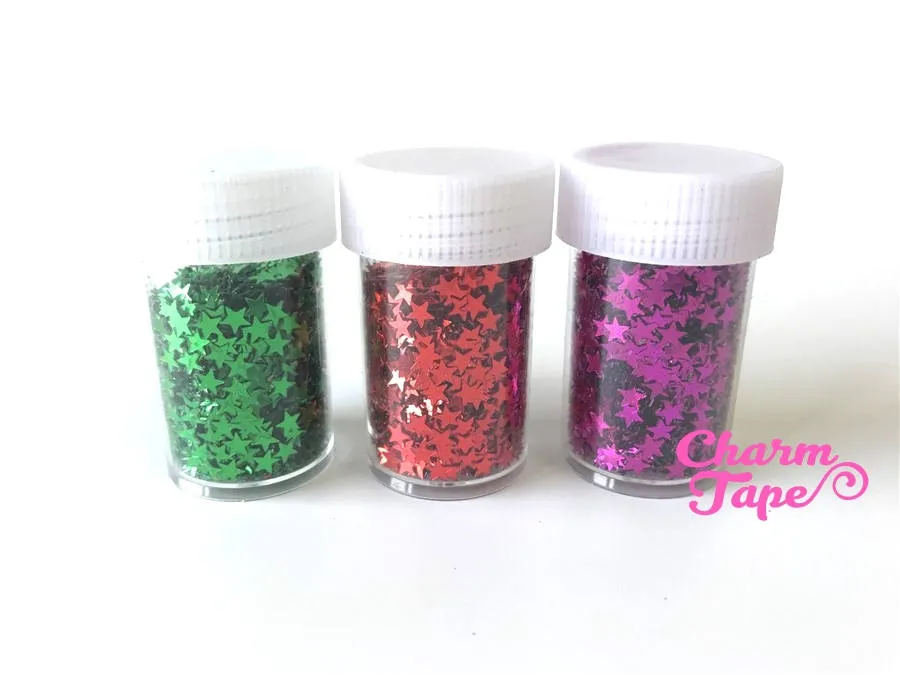 Loose Stars glitters, bottle star glitter UV resin, nail gel, acrylic nail, nail polish glitter No hole Metallic Embellishment Costume Craft