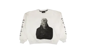 LOST BOYS LOOSE FIT CREWNECK PULLOVER SWEATERS "White"