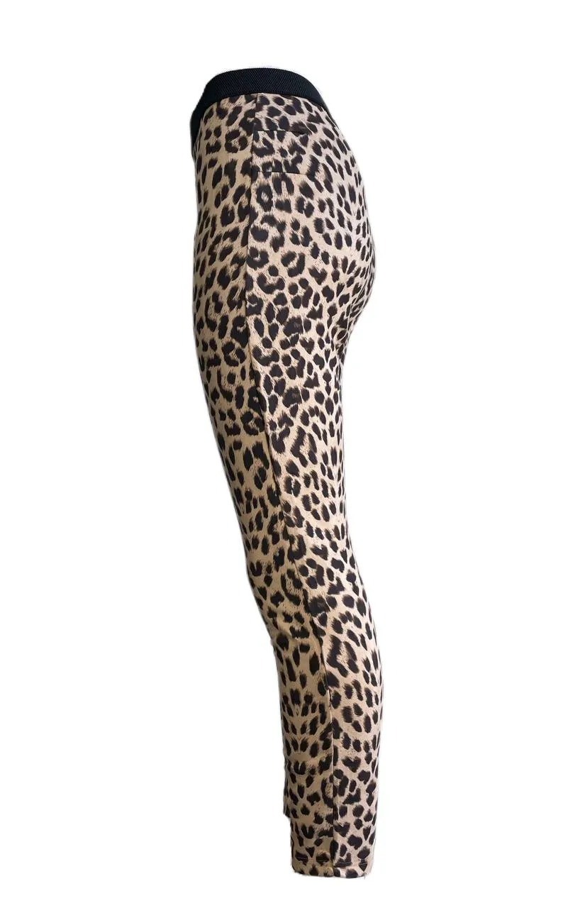 LOST IN LUNAR Women's Leopard Viper Pants NWT