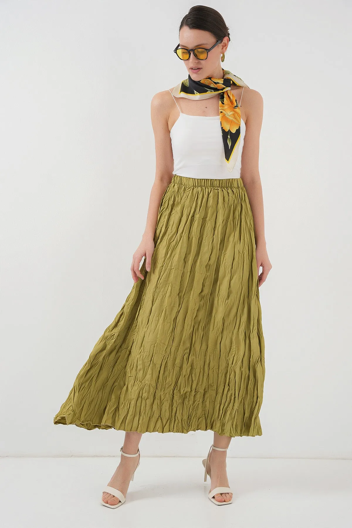 <tc>Jupe longue plissée femme 8042</tc>