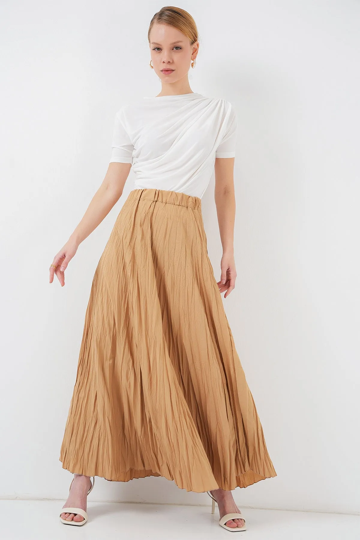 <tc>Jupe longue plissée femme 8042</tc>