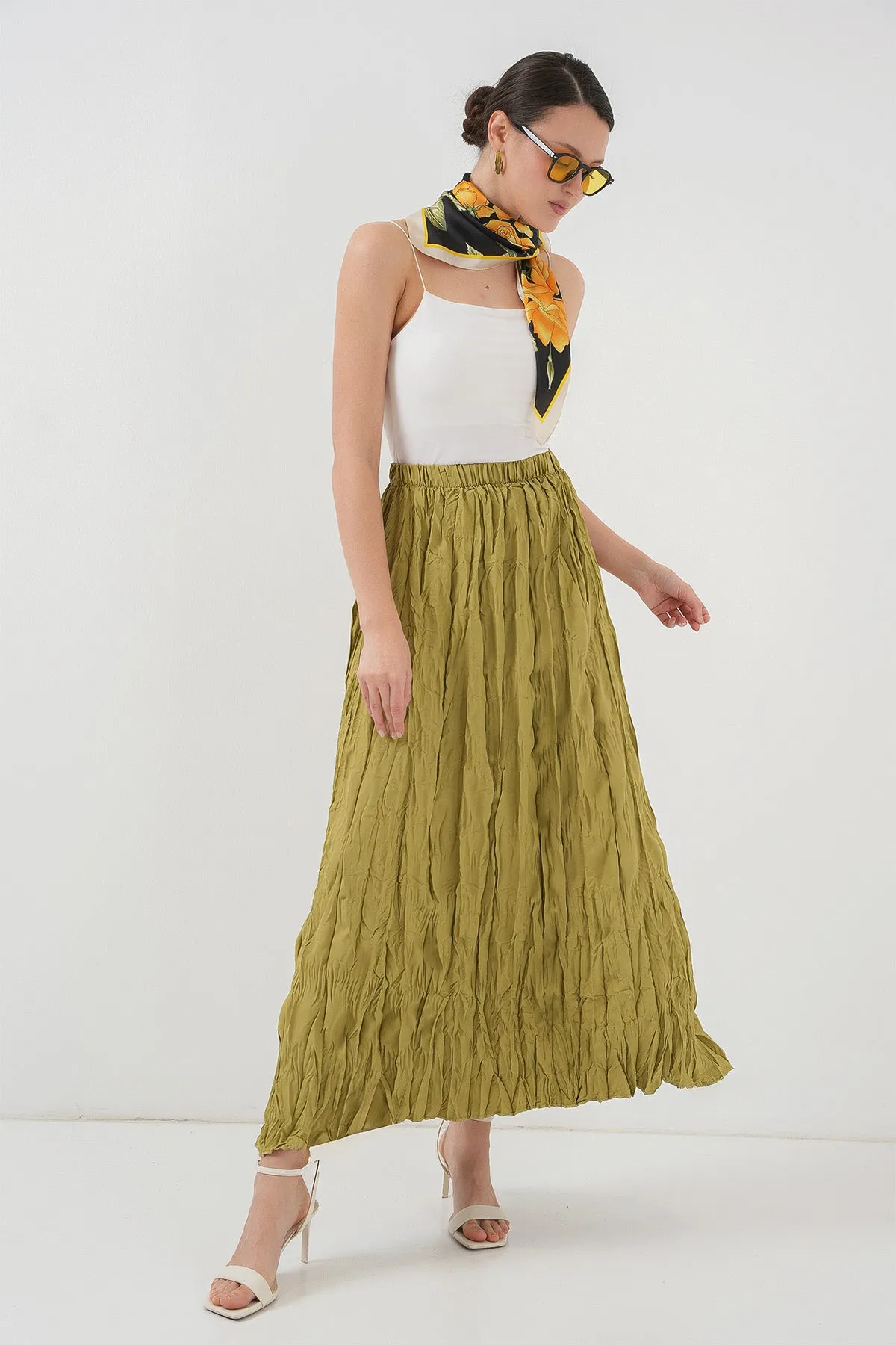 <tc>Jupe longue plissée femme 8042</tc>