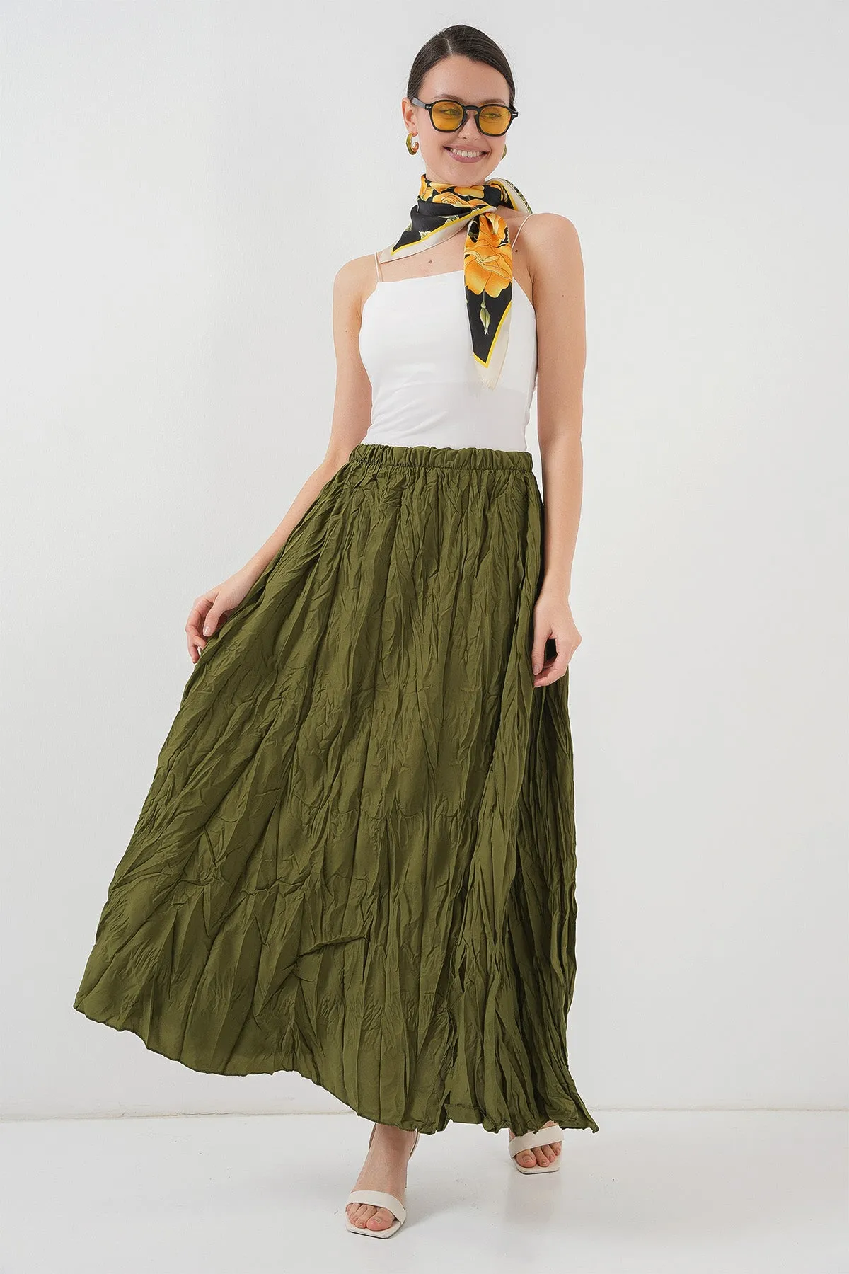 <tc>Jupe longue plissée femme 8042</tc>