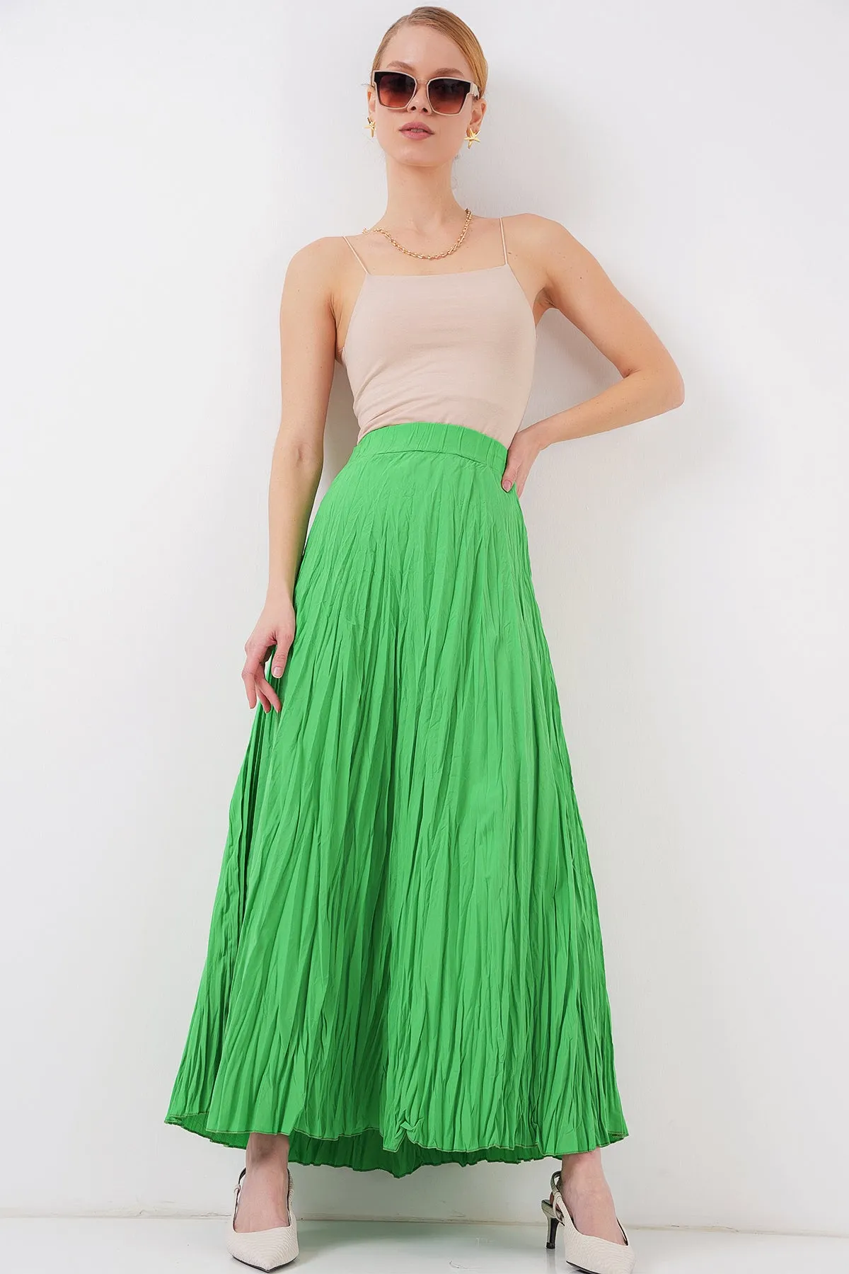 <tc>Jupe longue plissée femme 8042</tc>