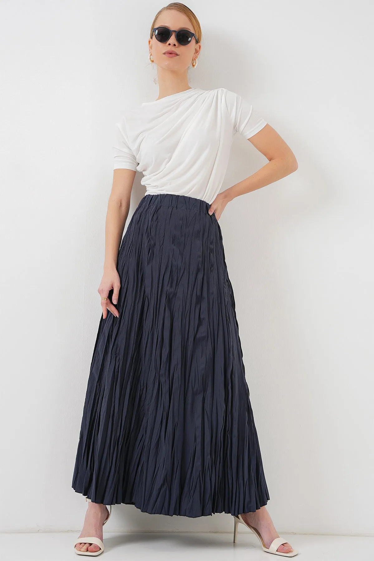 <tc>Jupe longue plissée femme 8042</tc>