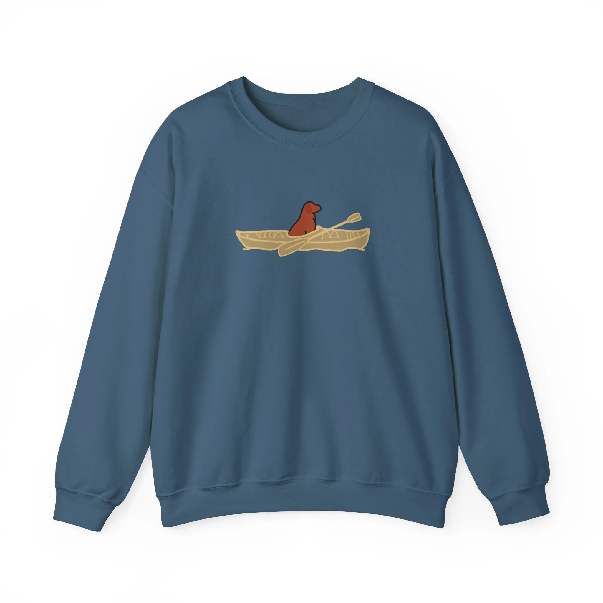 Lucy Lab Kayak Dog Pewaukee Lake - Unisex Heavy Blend™ Crewneck Sweatshirt