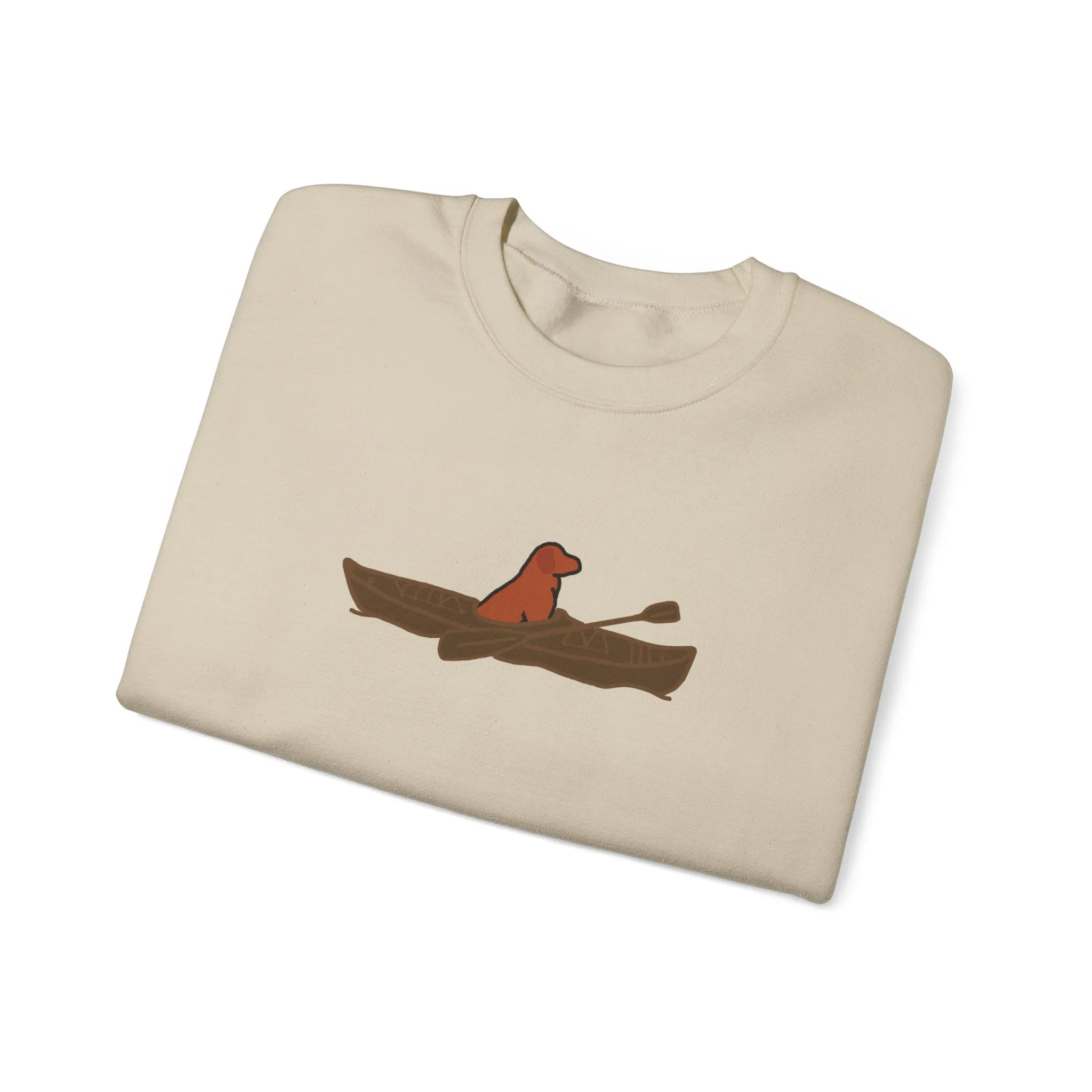 Lucy Lab Kayak Dog Pewaukee Lake - Unisex Heavy Blend™ Crewneck Sweatshirt