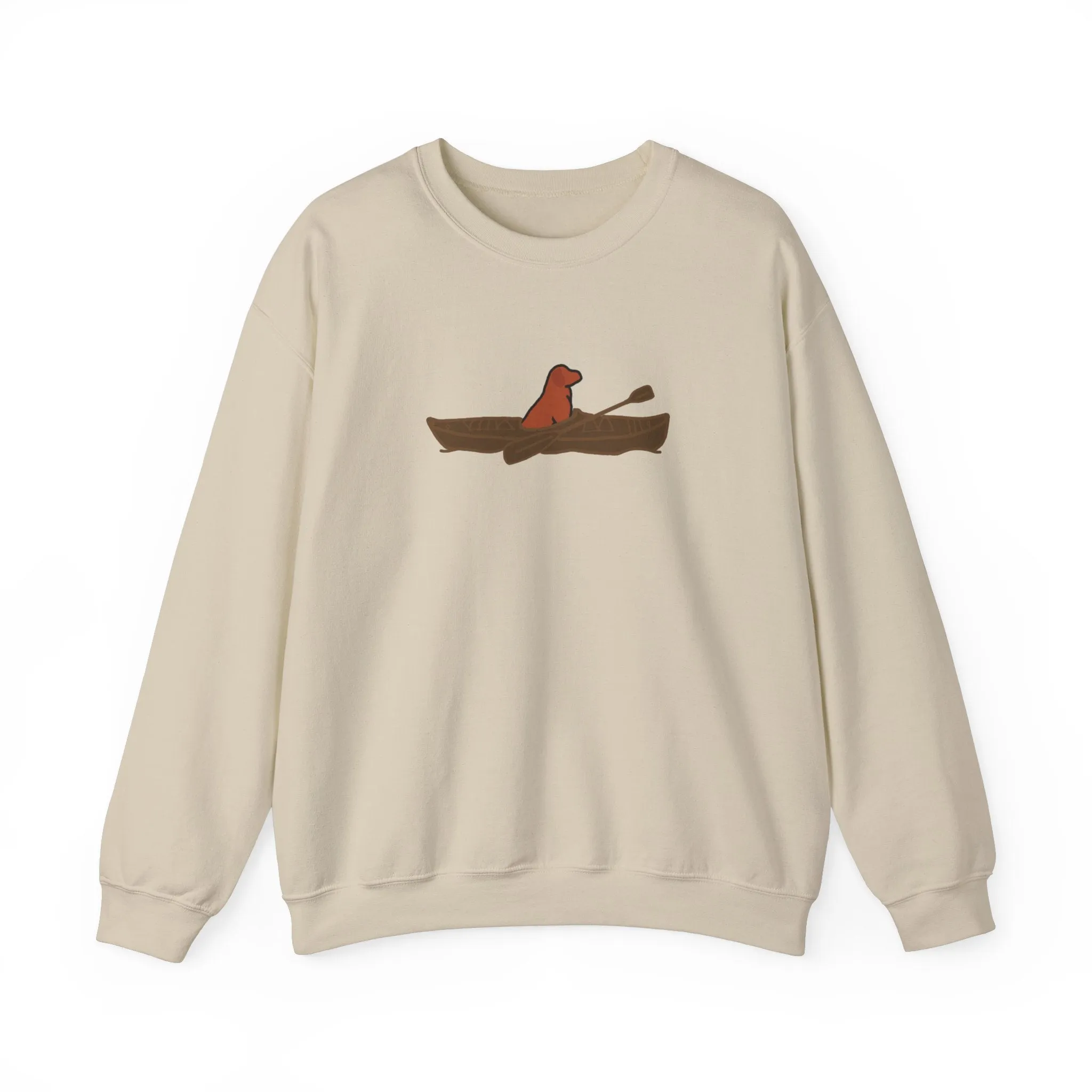 Lucy Lab Kayak Dog Pewaukee Lake - Unisex Heavy Blend™ Crewneck Sweatshirt