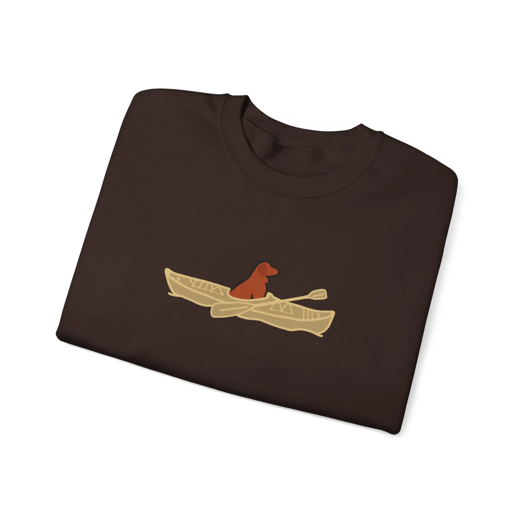 Lucy Lab Kayak Dog Pewaukee Lake - Unisex Heavy Blend™ Crewneck Sweatshirt