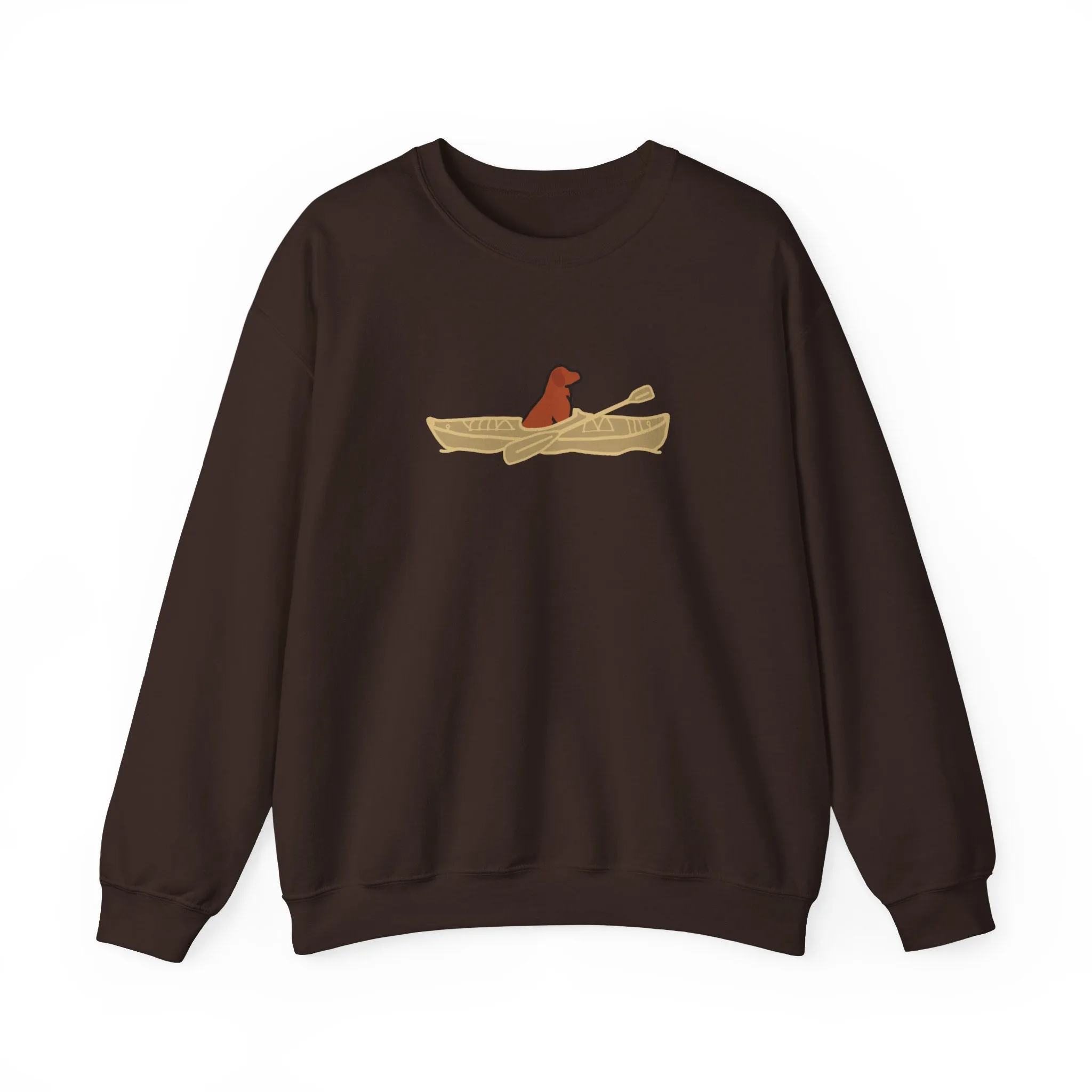 Lucy Lab Kayak Dog Pewaukee Lake - Unisex Heavy Blend™ Crewneck Sweatshirt