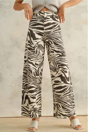 Maddie Zebra Denim Pants