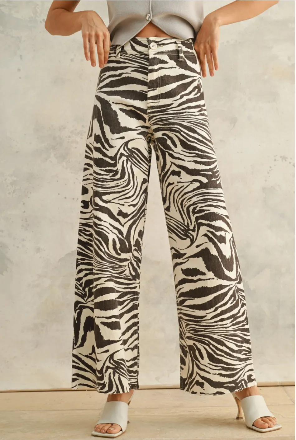 Maddie Zebra Denim Pants