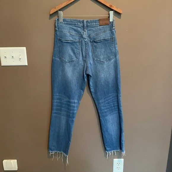Madewell High Rise Slim Crop Boyjean Raw Hem 26