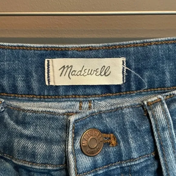 Madewell High Rise Slim Crop Boyjean Raw Hem 26