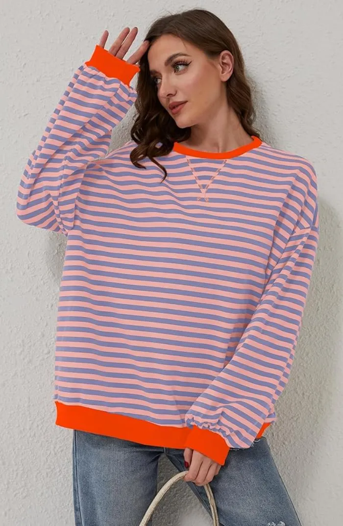 MANA™ – Gestreepte Oversized Pullover 🍂✨