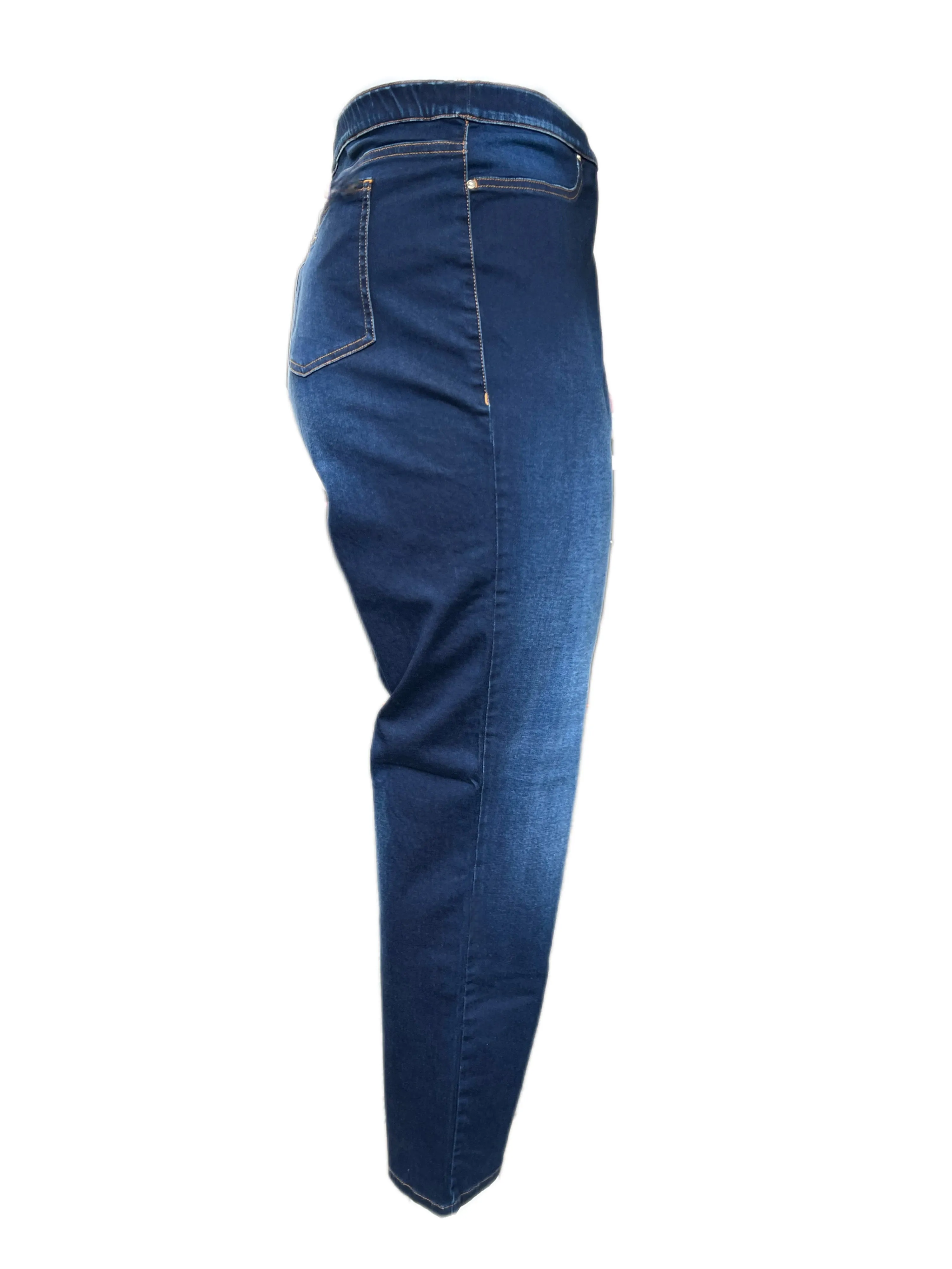 Marina Rinaldi Women's Blue Ibisco Straight Denim Pants Size 22W/31 NWT