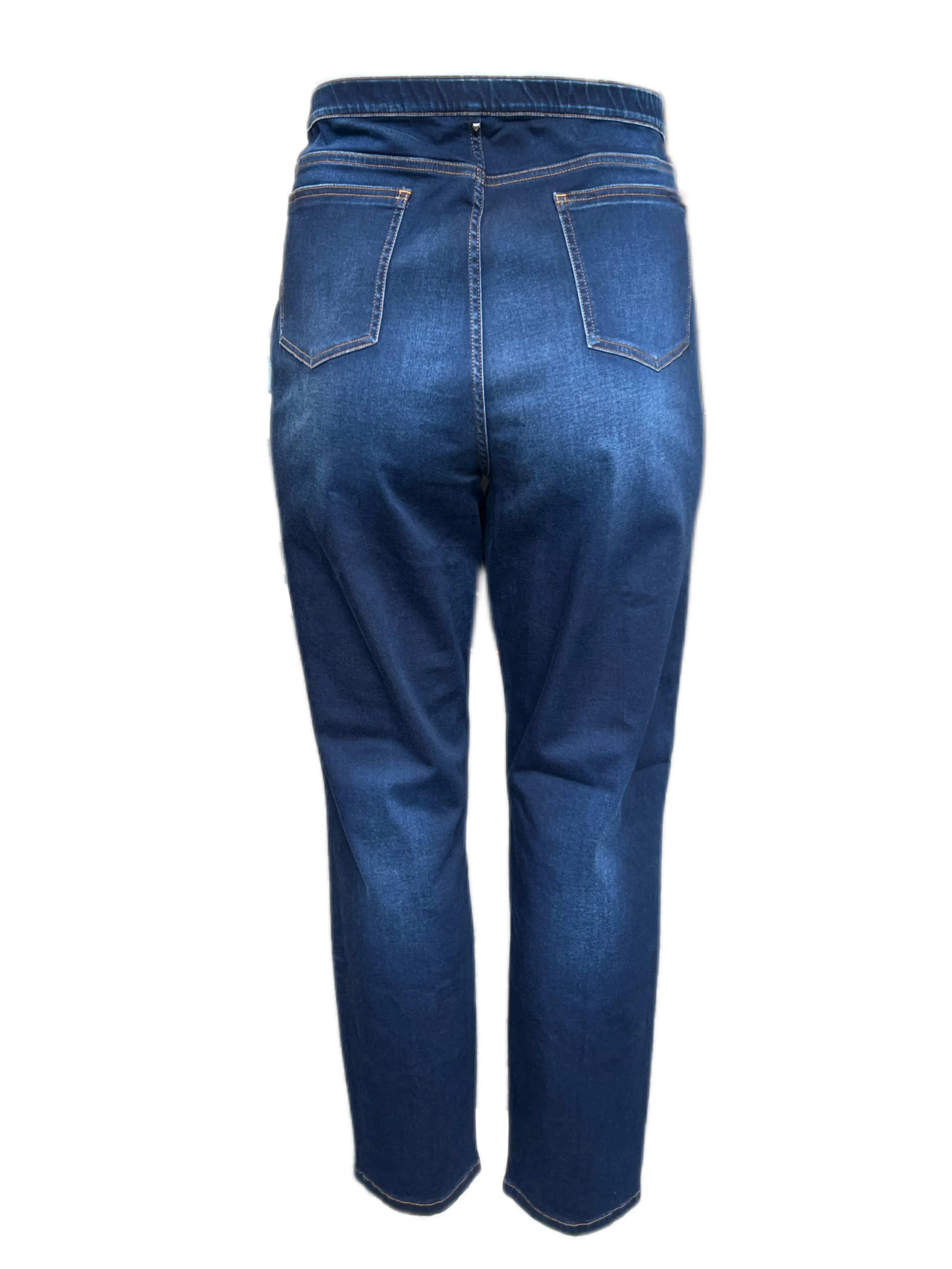 Marina Rinaldi Women's Blue Ibisco Straight Denim Pants Size 22W/31 NWT