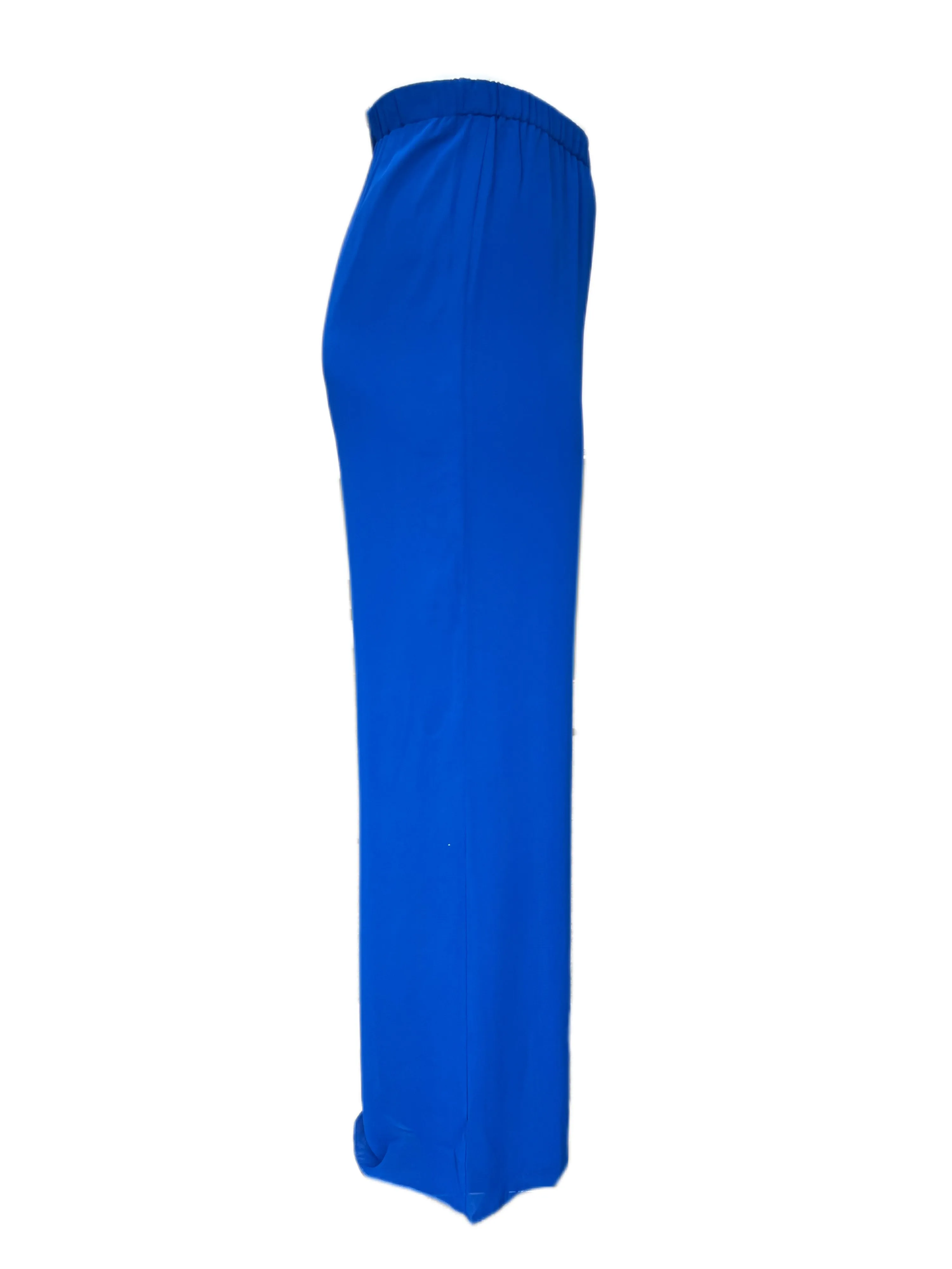 Marina Rinaldi Women's China Blue Rinfuso High Rise Pants NWT
