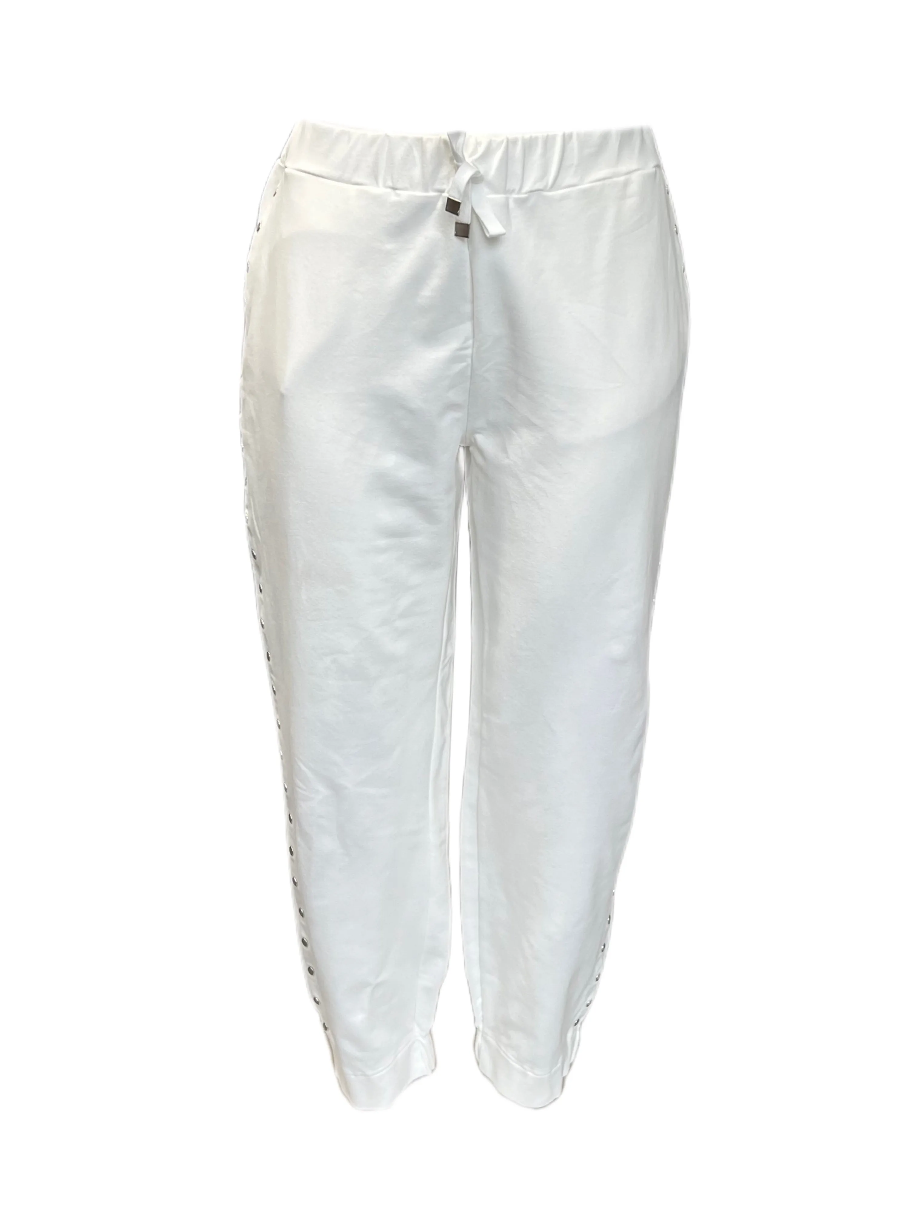 Marina Rinaldi Women's White Obrizzo Straight Pants NWT