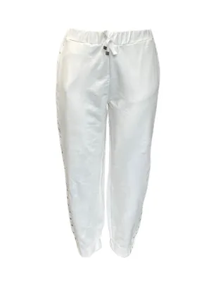 Marina Rinaldi Women's White Obrizzo Straight Pants NWT