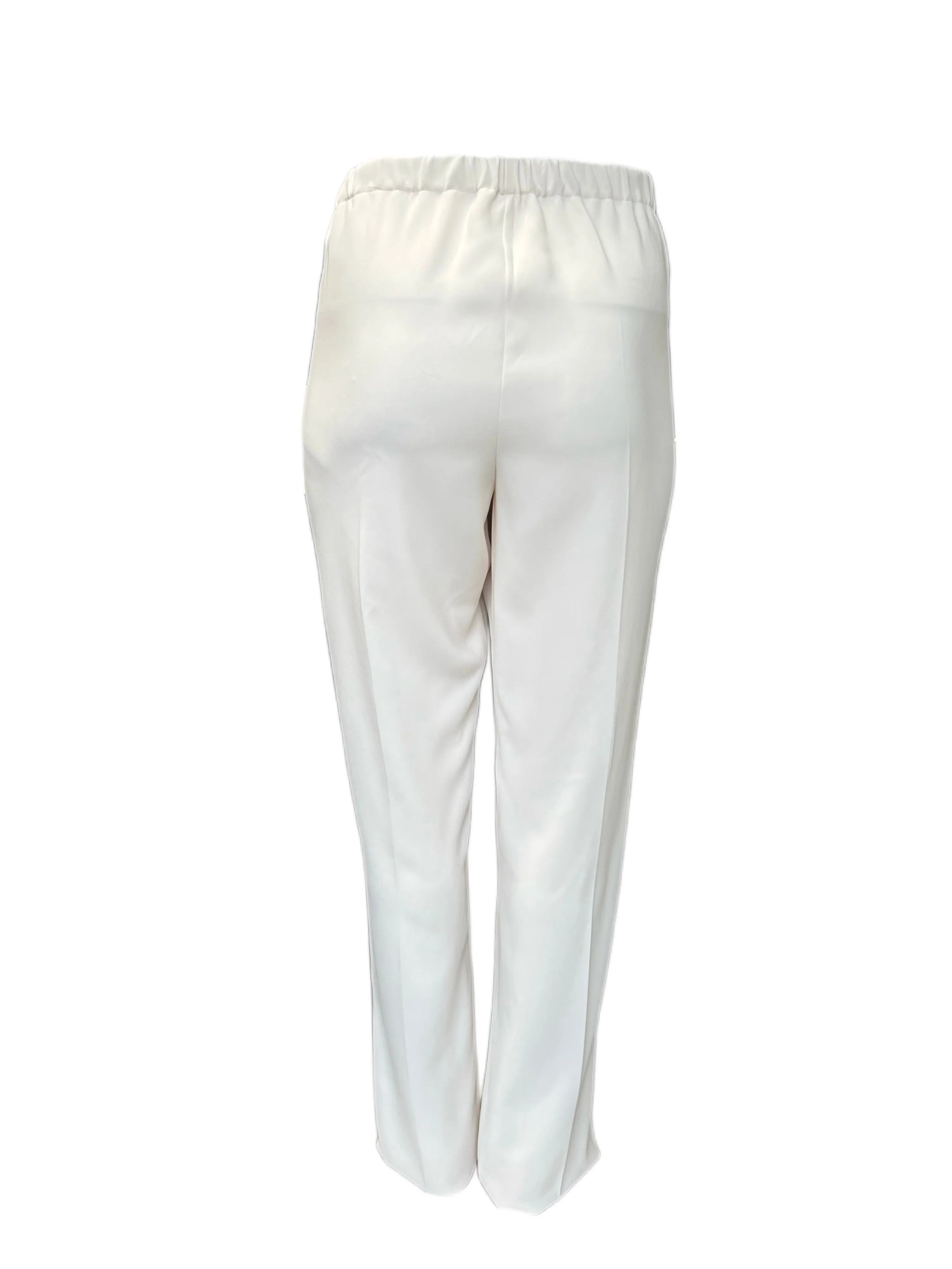 Marina Rinaldi Women's White Record High Rise Straight Pants Size 20W/29 NWT