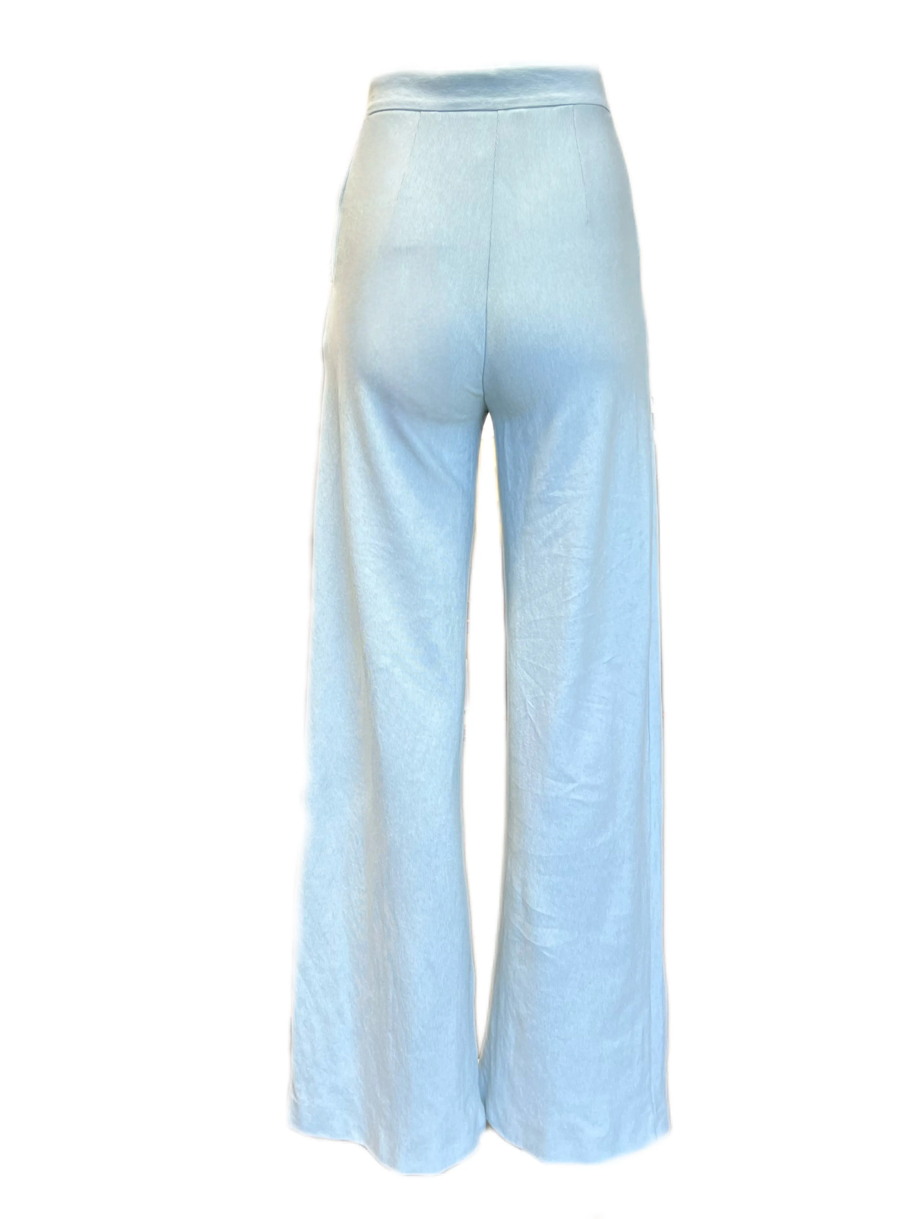 Max Mara Women's Light Blue Orsola Straight Pants Size 4 NWT