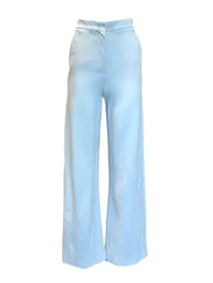 Max Mara Women's Light Blue Orsola Straight Pants Size 4 NWT