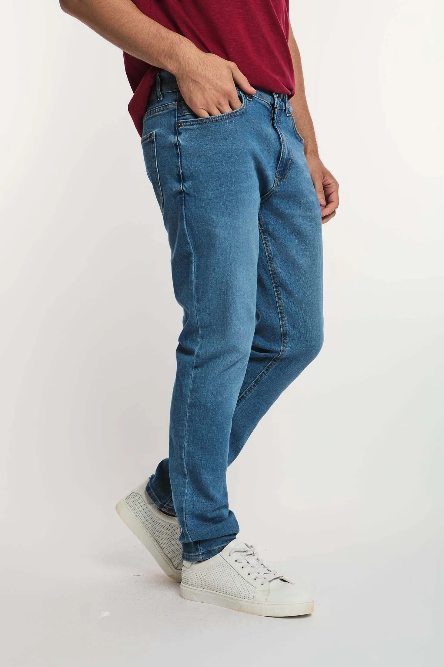 Men Denim Slim Fit Blue