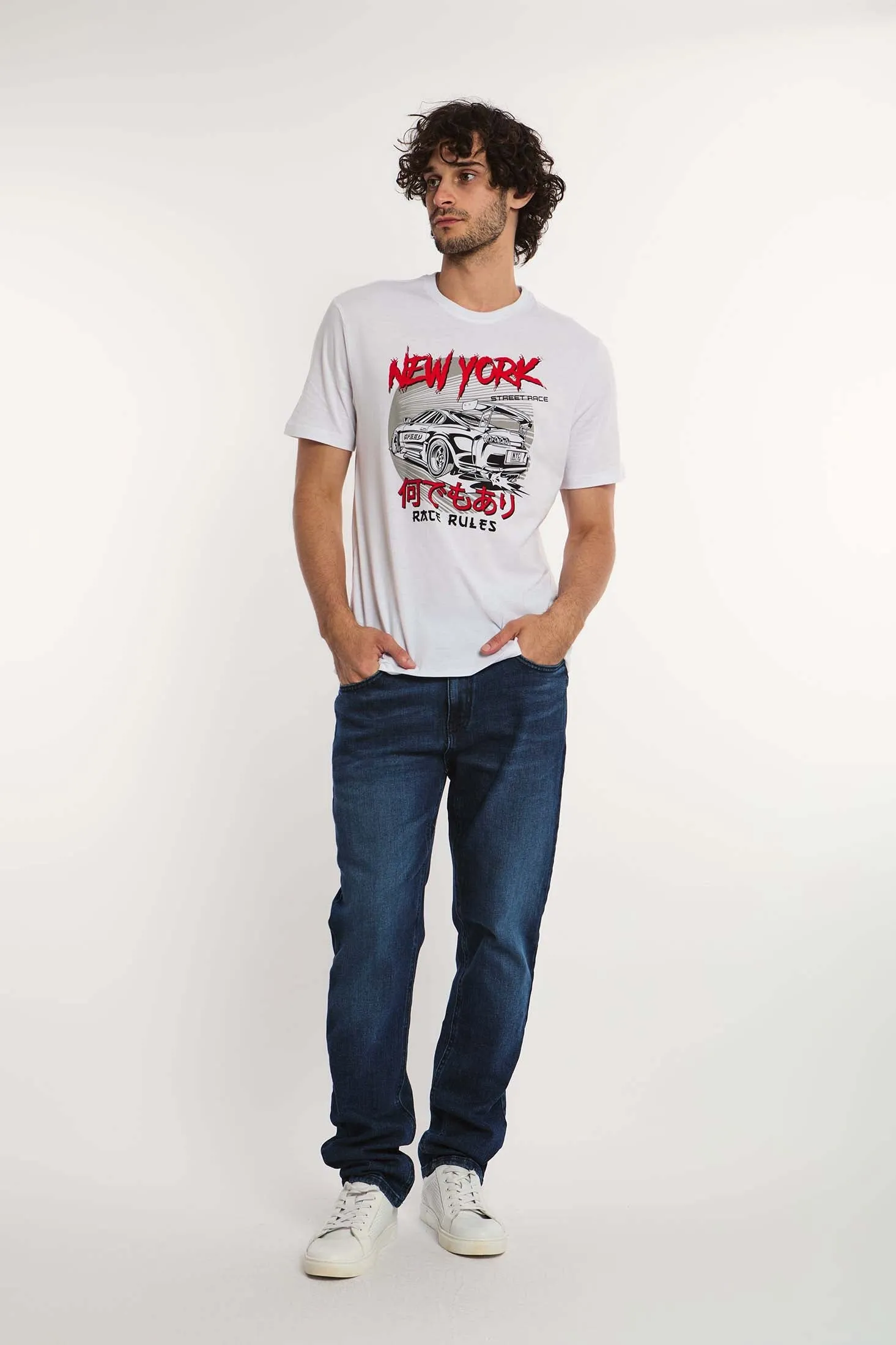 Men Denim Slim Fit Blue
