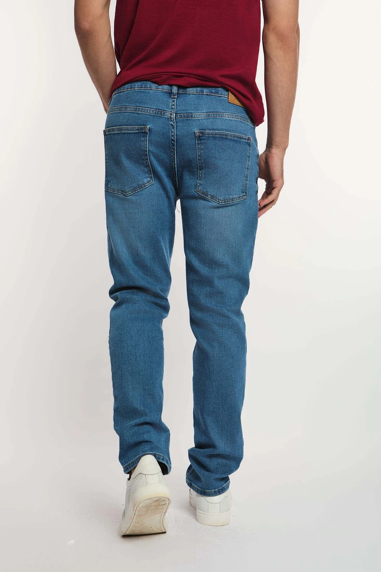 Men Denim Slim Fit Blue