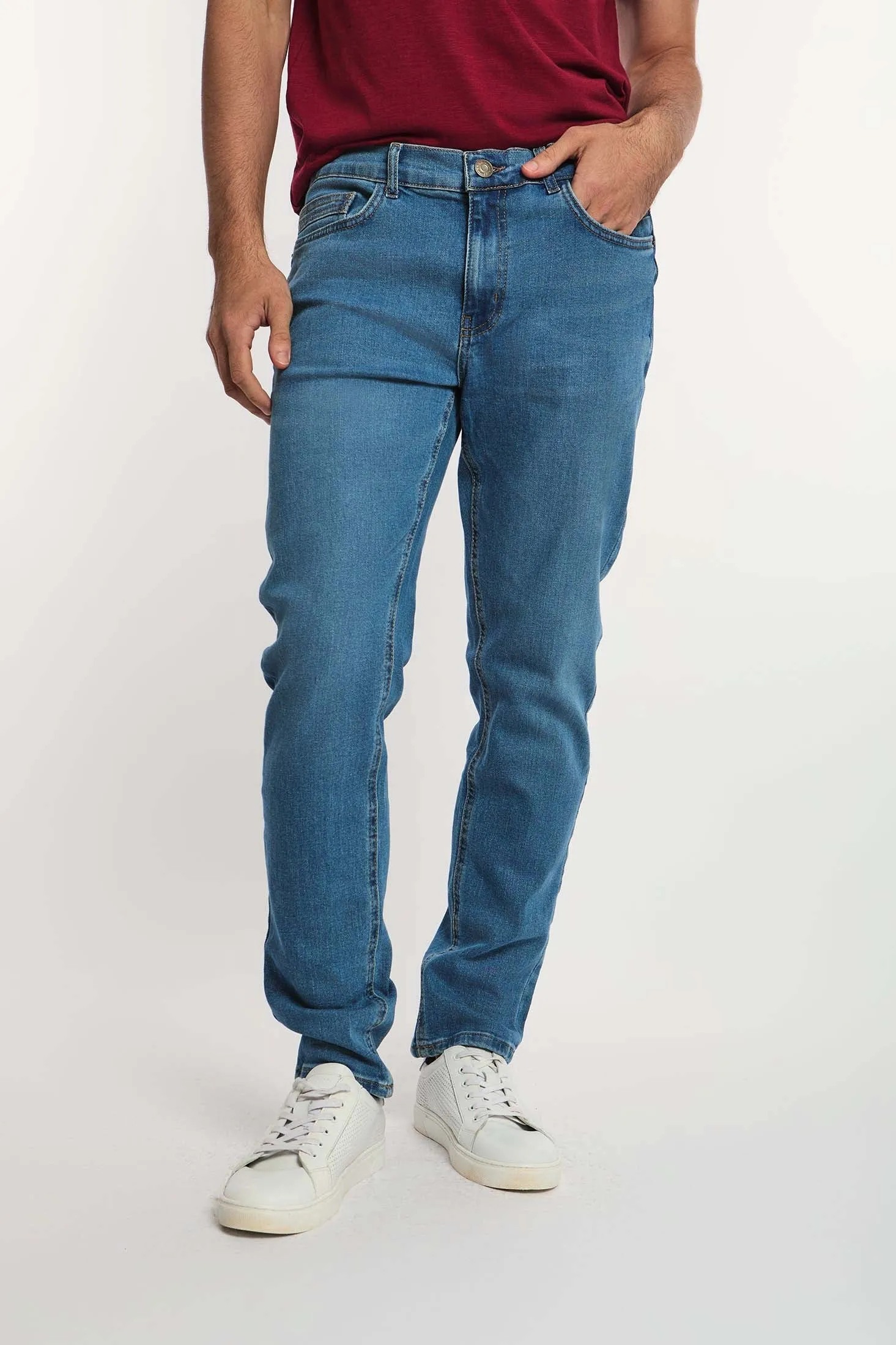 Men Denim Slim Fit Blue