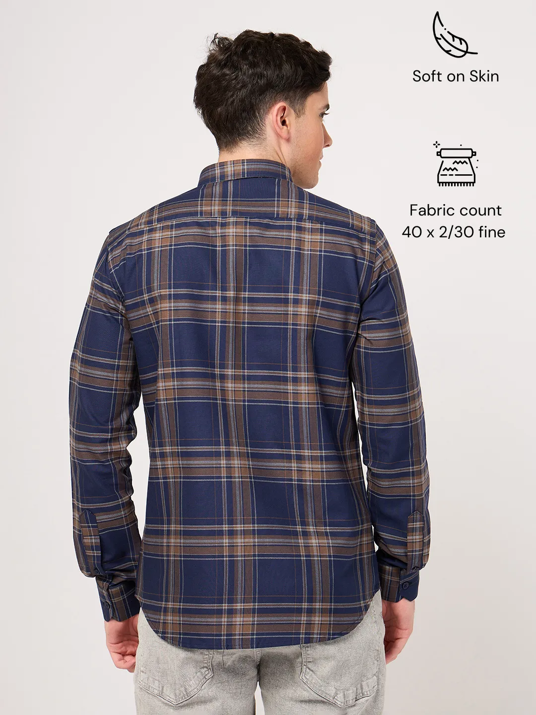 Men TFO Oxford Bold Checked Full Sleeve Shirt