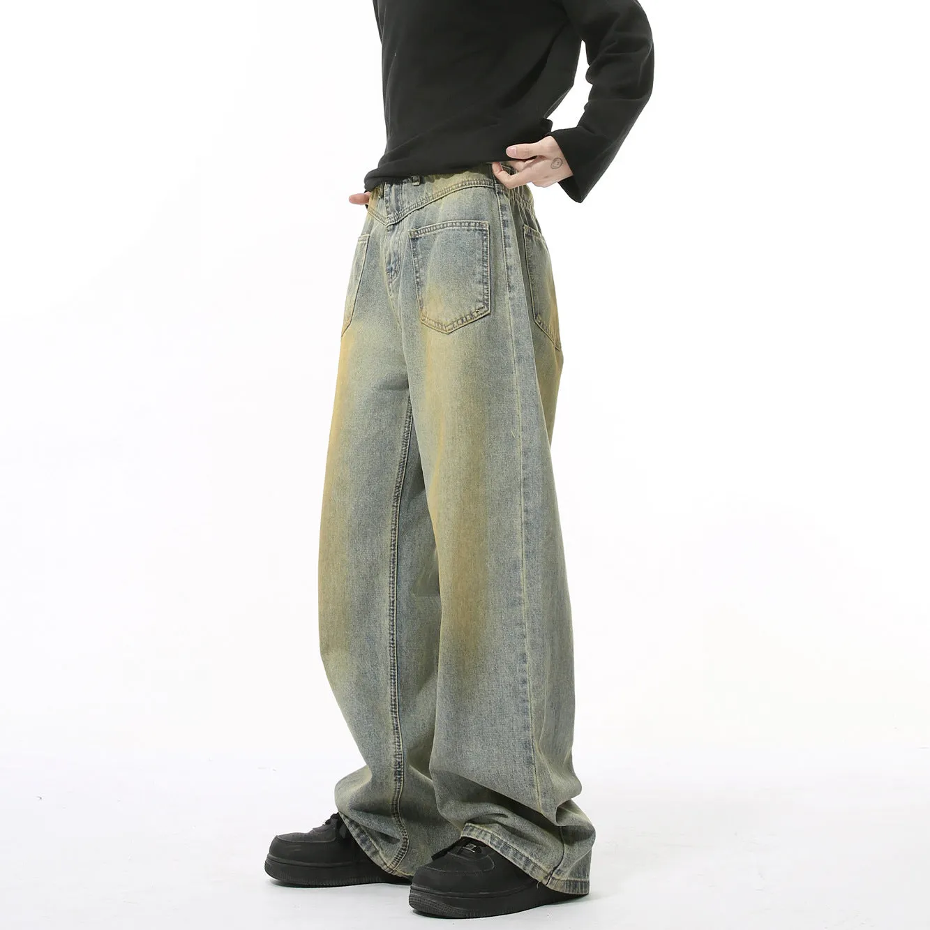 Men's Distressed Backward Jeans