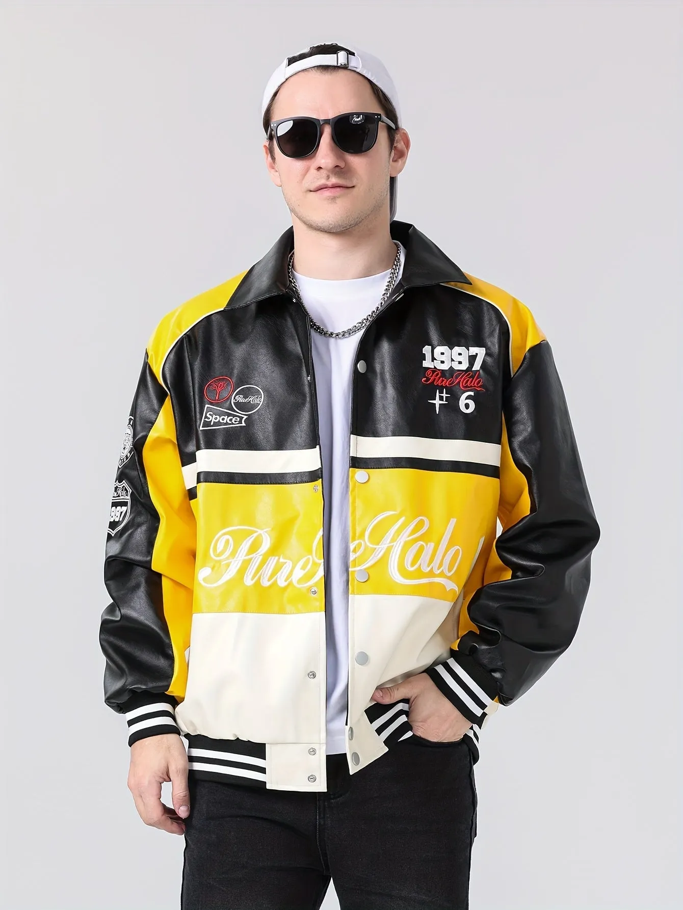 Men's Loose Colour Block Jacket