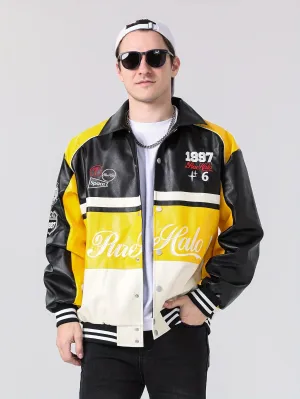 Men's Loose Colour Block Jacket