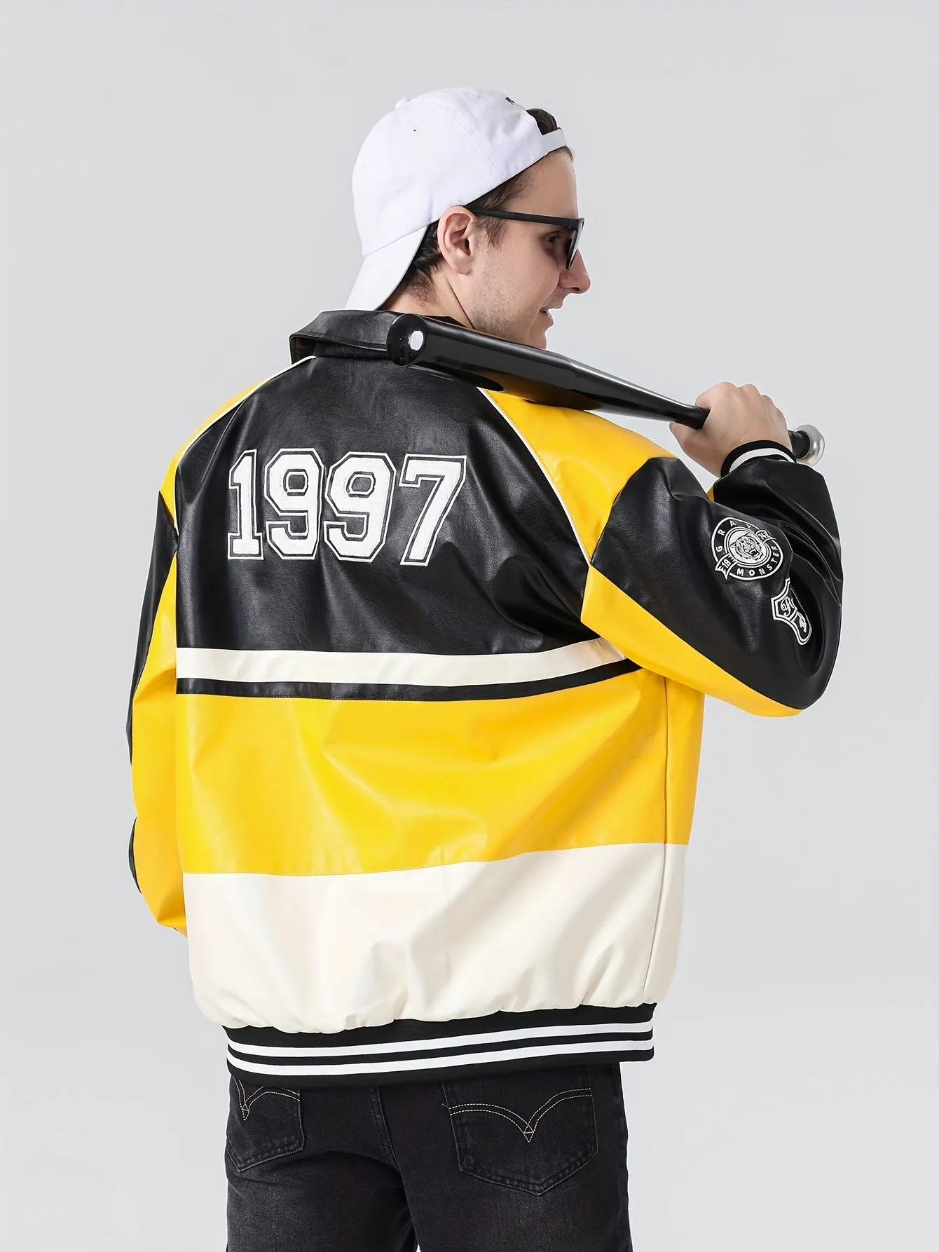Men's Loose Colour Block Jacket