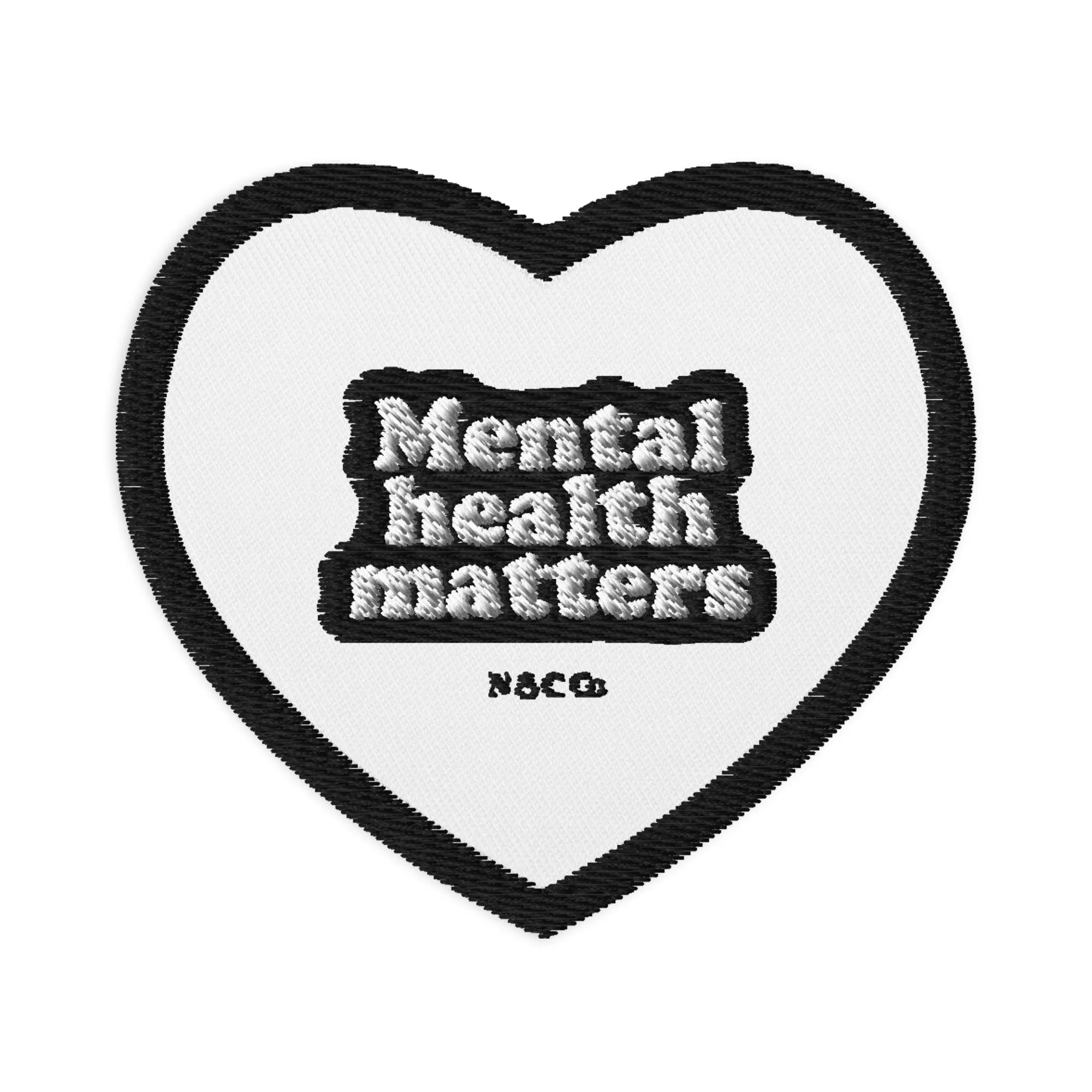 MHM Embroidered heart patch
