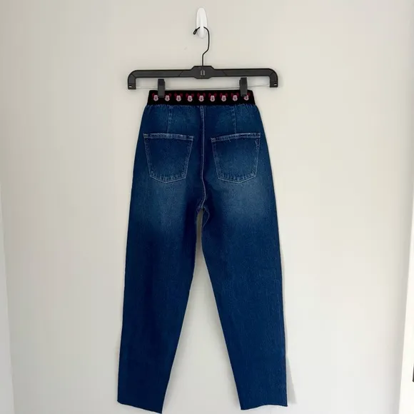 Mickey Mouse Disney Elastic Waistband High Rise Custom Jeans