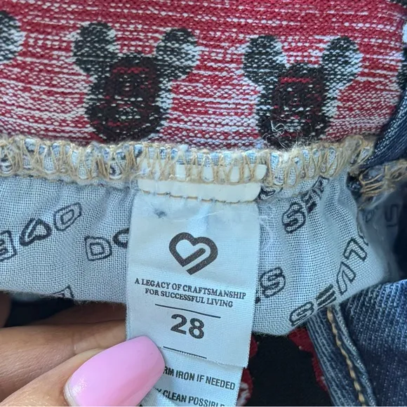 Mickey Mouse Disney Elastic Waistband High Rise Custom Jeans