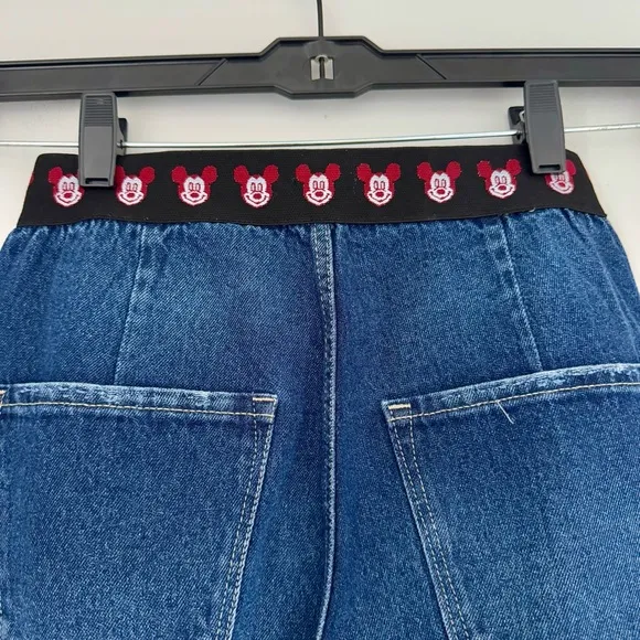 Mickey Mouse Disney Elastic Waistband High Rise Custom Jeans