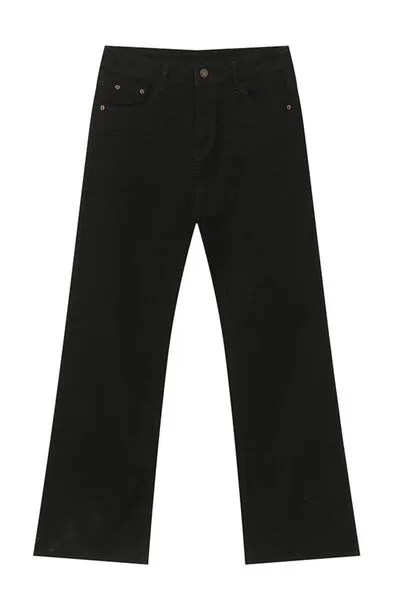 Mid-rise jeans met zakken