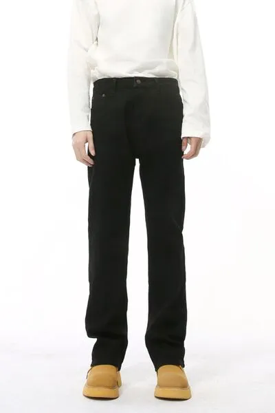 Mid-rise jeans met zakken