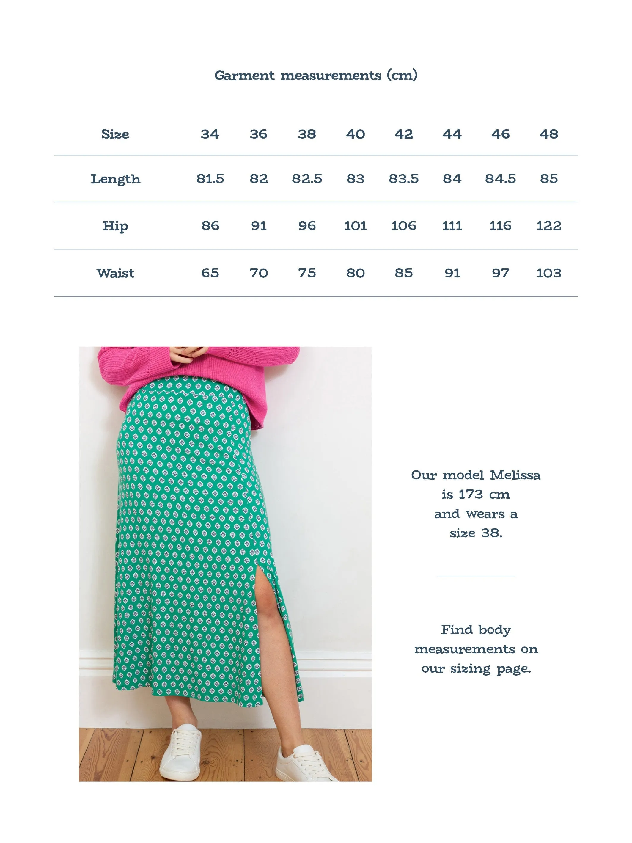 Middlemarsh jersey skirt fleur