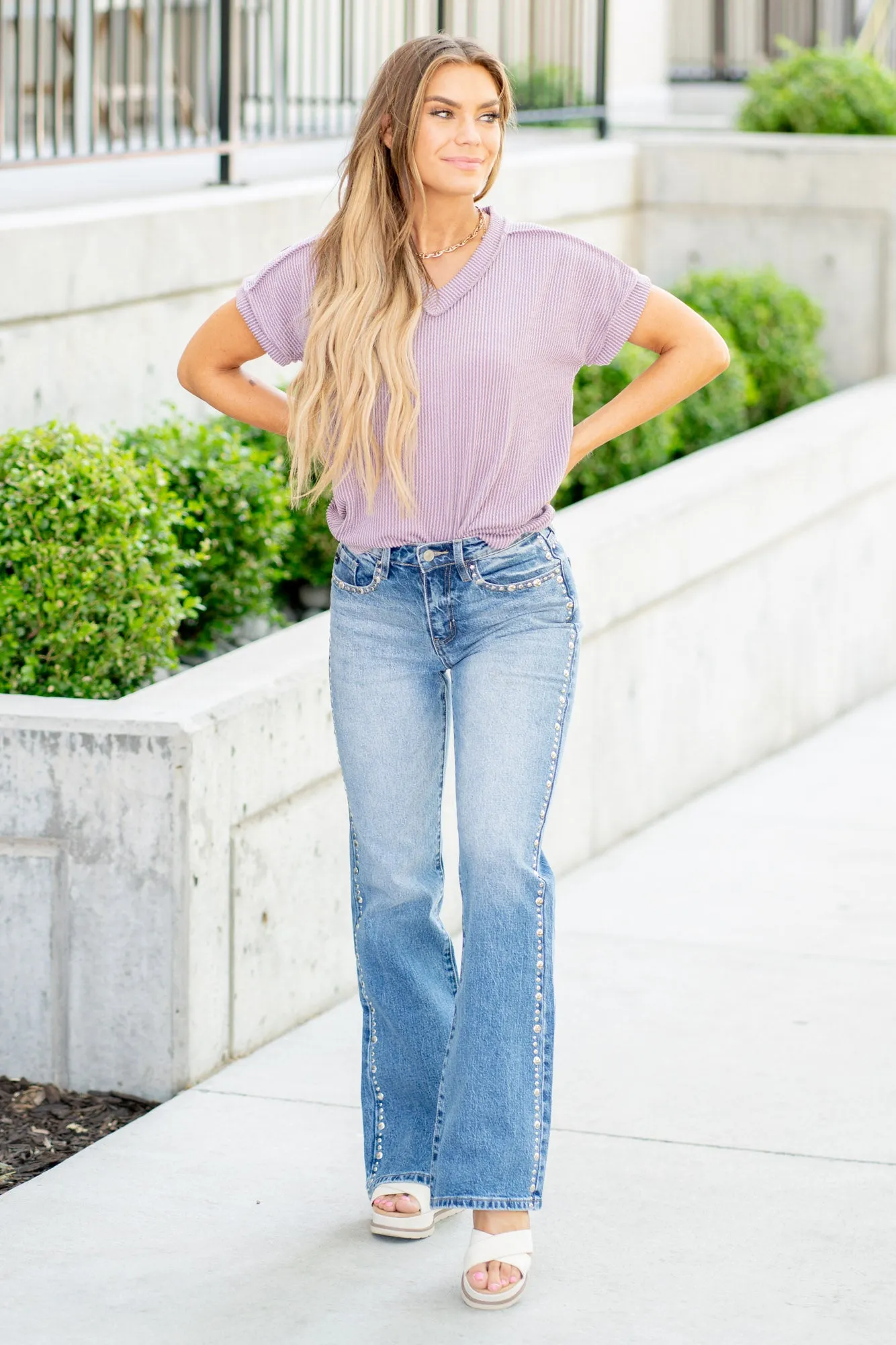 Mindy High Rise Wide Flare Jeans